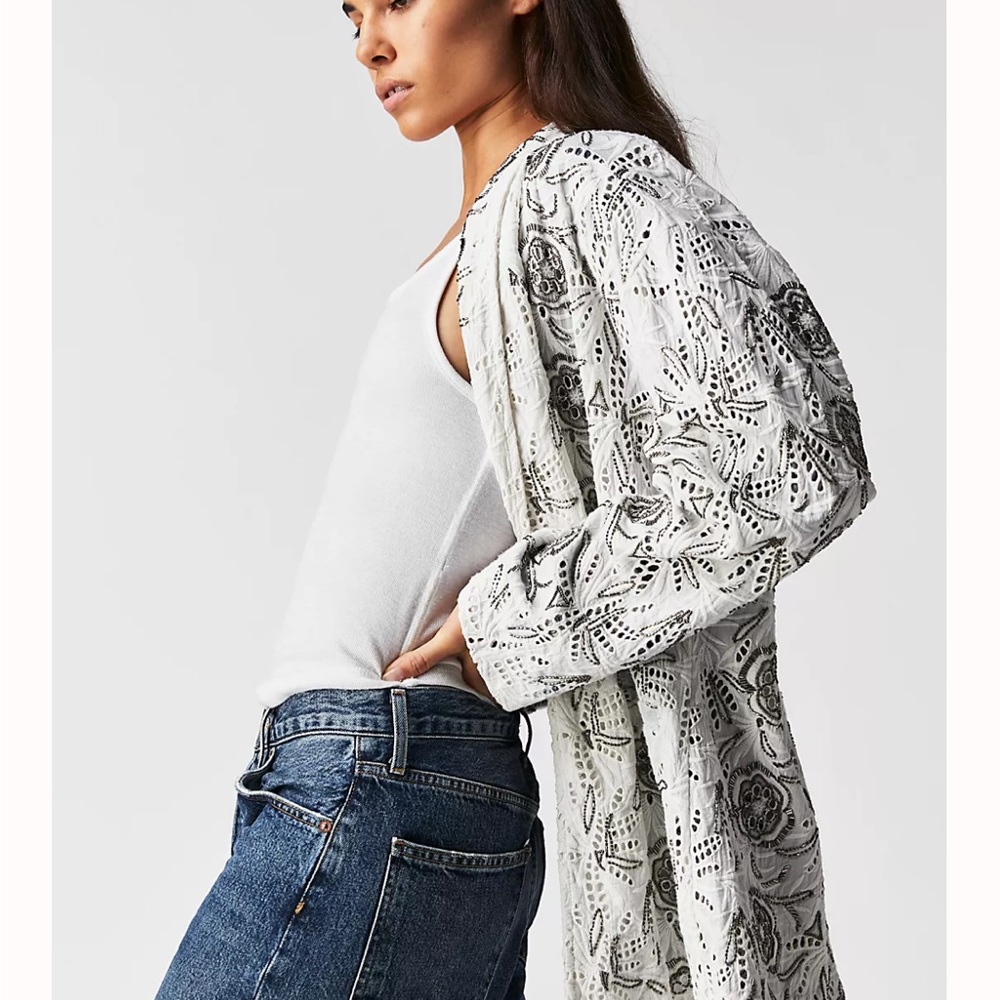 Free People Venus Eyelet Jacket